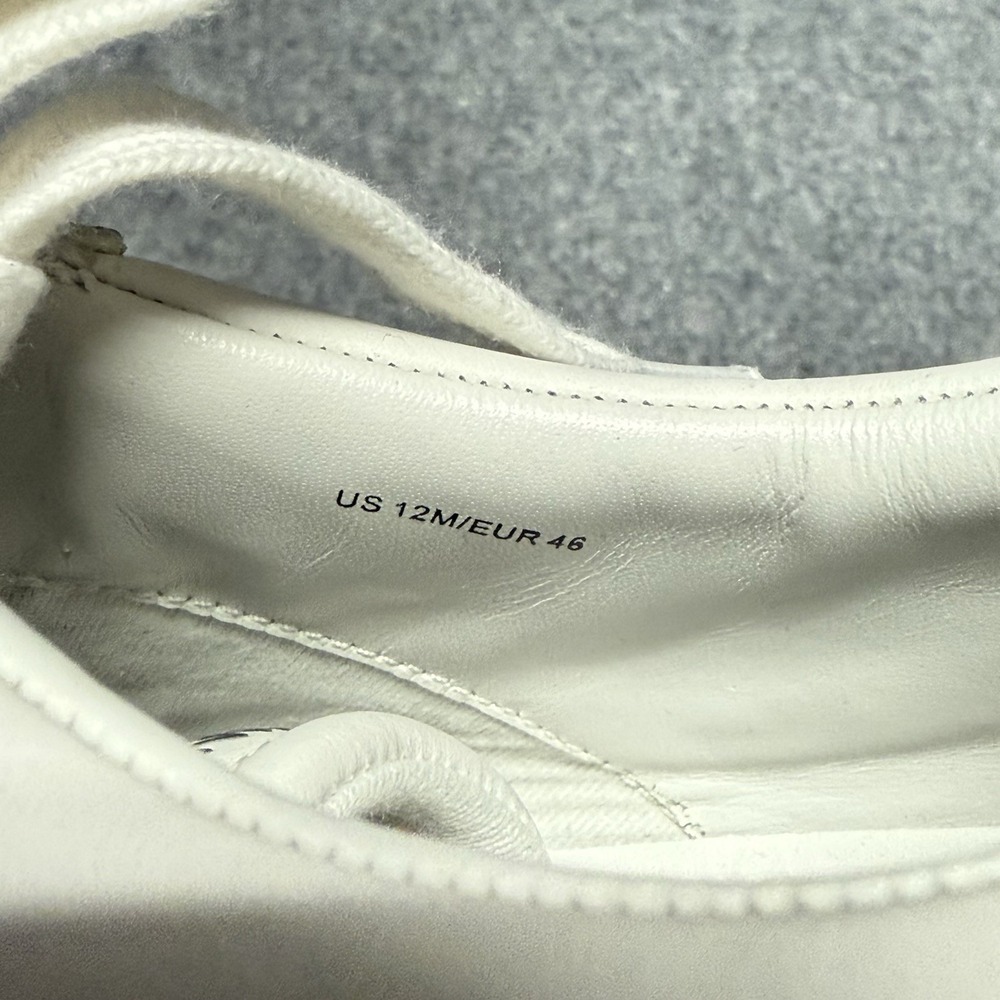 VINCE Sneakers Mens 12 46 All White Warren Retro Lace Up Casual Shoes NEW - Picture 9 of 11